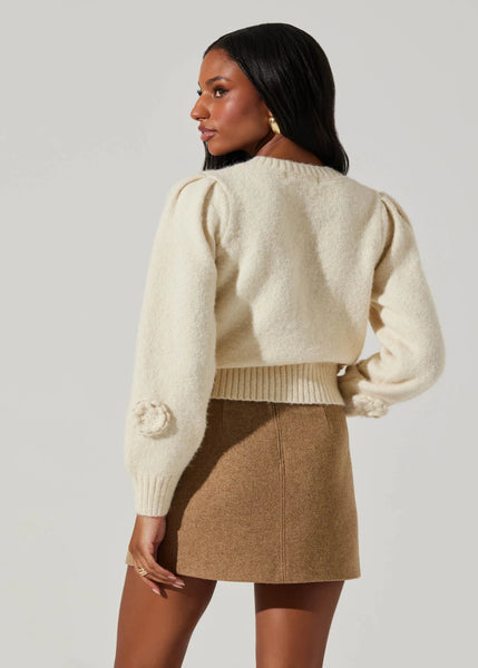 rosette sweater