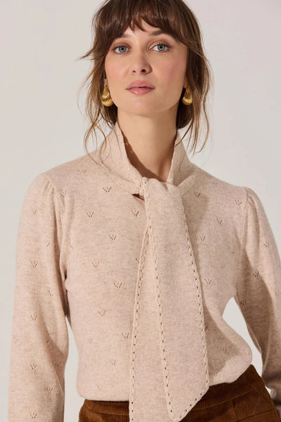 tie neck sweater