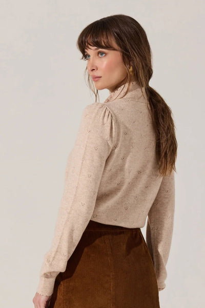 tie neck sweater