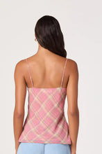 Load image into Gallery viewer, plaid lace trim top
