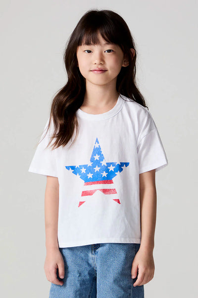 kids flag star tee
