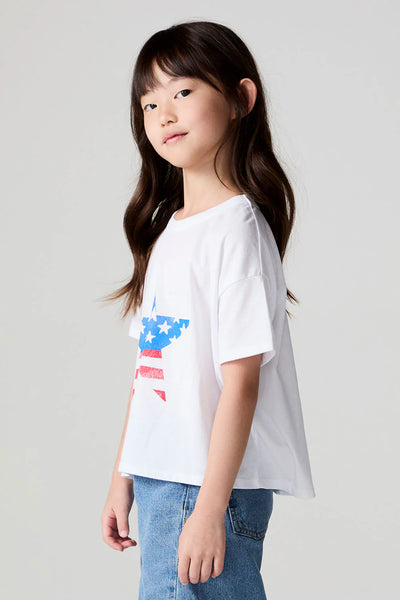 kids flag star tee