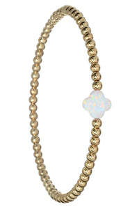 gold filled bracelet-clover