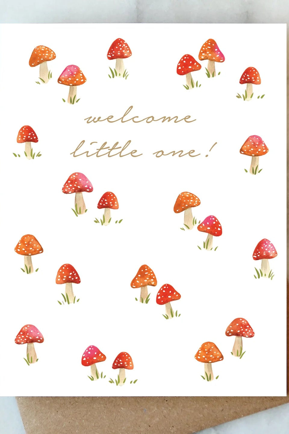 card mushroom baby
