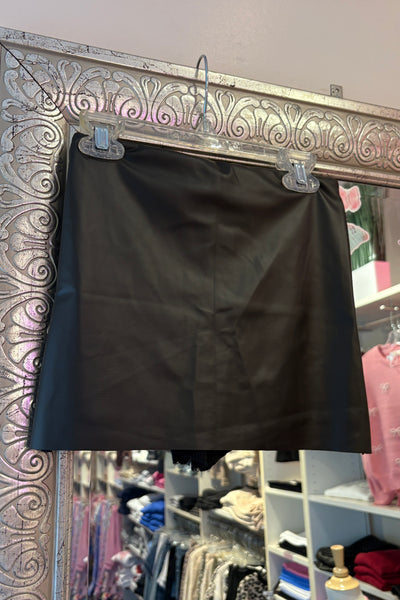 girls faux lether mini skort