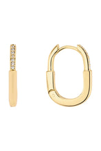 Load image into Gallery viewer, cz oval hoop
