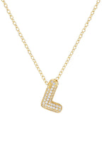 Load image into Gallery viewer, cz initial necklace-L
