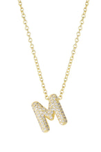 Load image into Gallery viewer, cz initial necklace-m
