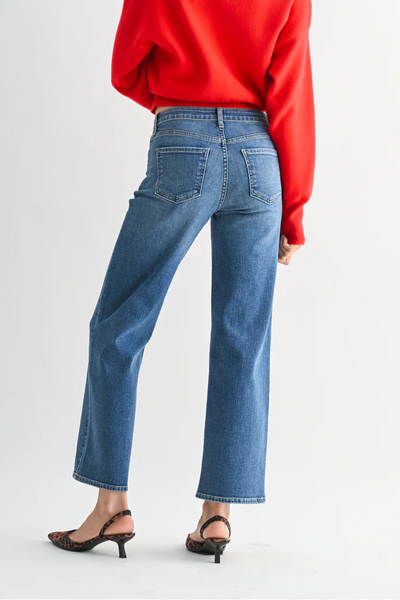 midrise slim wide leg