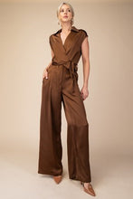 Load image into Gallery viewer, surplice collared jumpsuit
