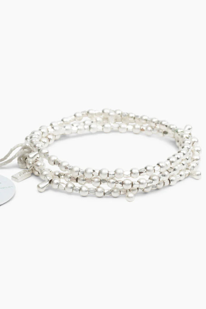 metal teardrop wrap bracelet-necklace
