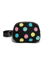 Load image into Gallery viewer, sherpa smiley belt bag
