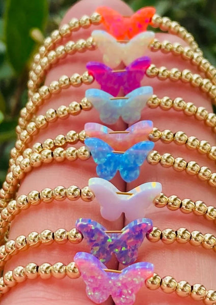 kids gold filled bracelet bfly