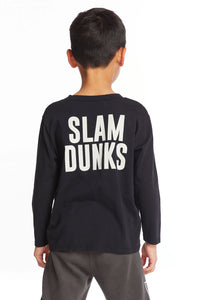 boys slam dunks tee