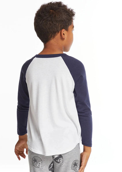 kids raglan football sunday tee