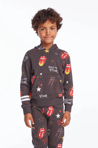 kids rolling stones tongue hoodie