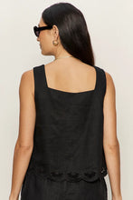 Load image into Gallery viewer, linen eyelet hem tank
