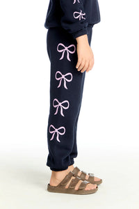 girls bow jogger