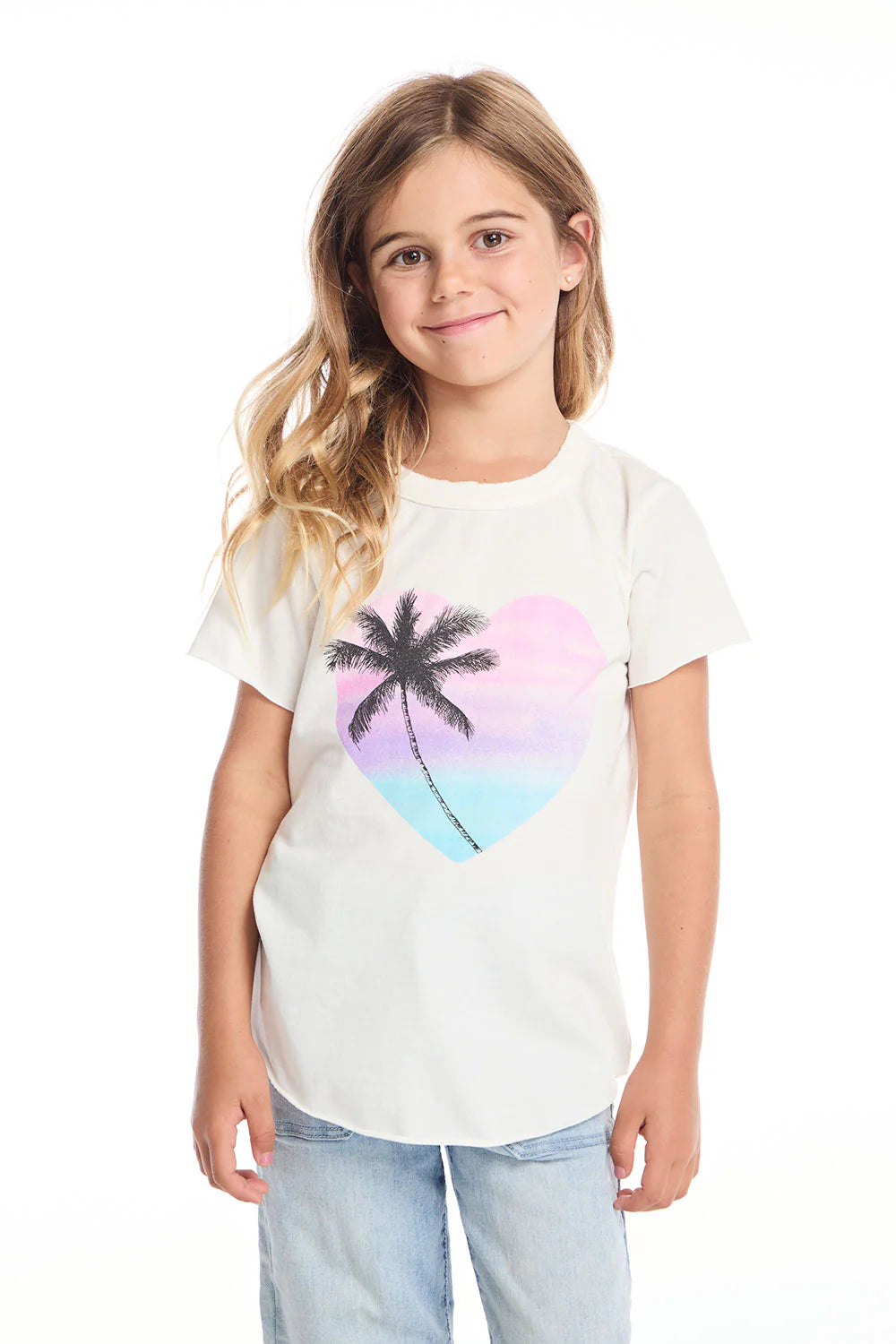 girls vacation heart tee