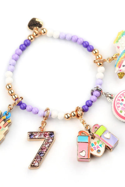 girls purple bead bracelet