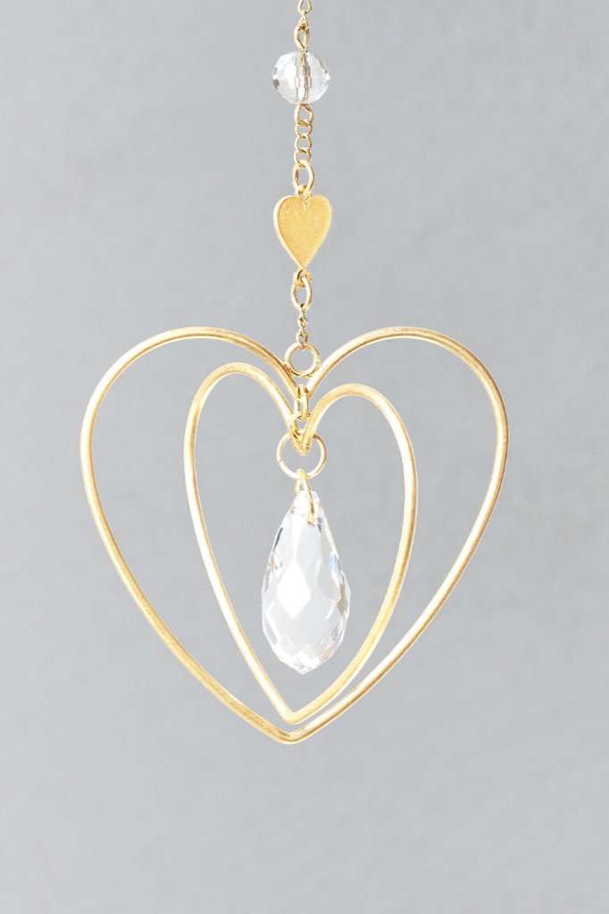 crystal mini suncatcher heart
