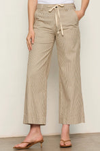 Load image into Gallery viewer, stripe tie waist crop pant
