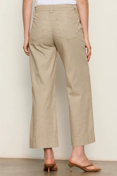 stripe tie waist crop pant