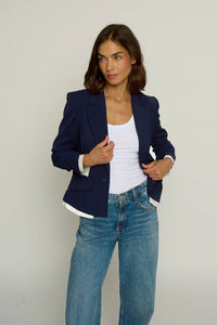 scrunch sleeve shirting blazer