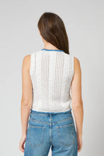 Load image into Gallery viewer, cable contrast trim button vest
