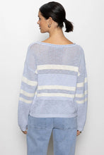 Load image into Gallery viewer, stripe open knit sweater
