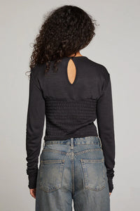 long sleeve corset tee