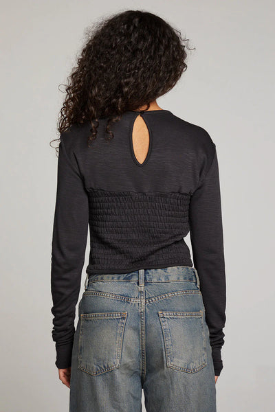 long sleeve corset tee