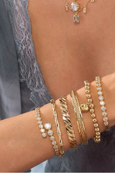CZ Bezel Hinge Bangle