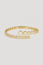 Load image into Gallery viewer, CZ Bezel Hinge Bangle
