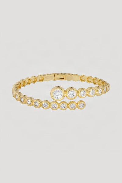 CZ Bezel Hinge Bangle
