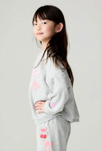Load image into Gallery viewer, girls cozy cherry bow top
