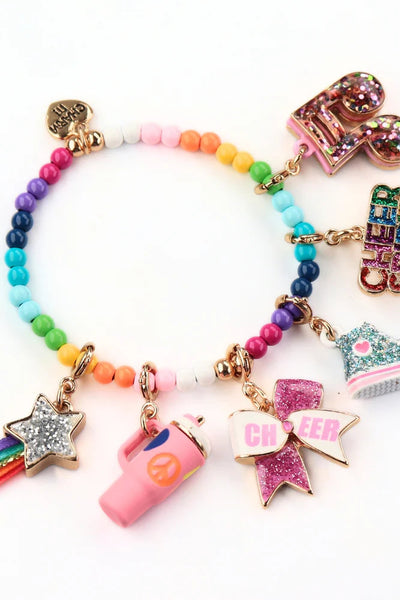 charm glitter cheer bow