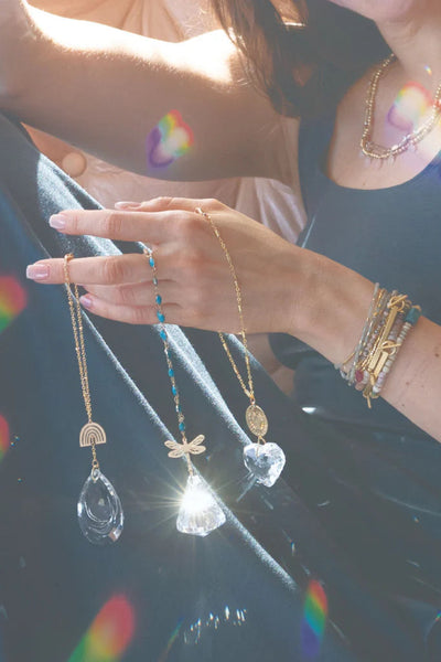 pocket crystal suncatcher rainbow