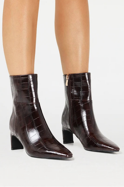 Croc Slim Heel Bootie