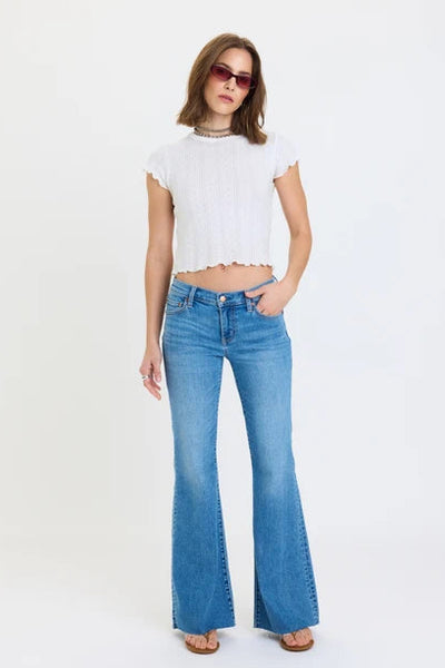 low rise flare jean