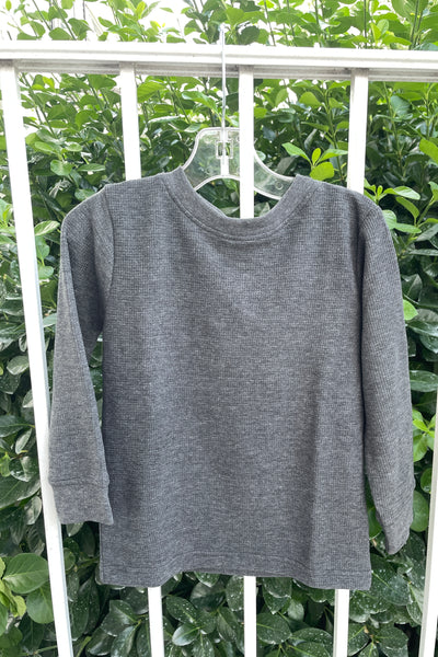 boys long sleeve solid thermal tee