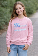 Load image into Gallery viewer, Girls flag sweatshirt 
