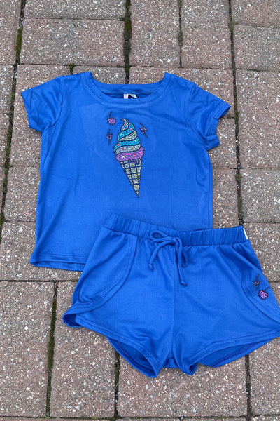 girls short sleeve ice cream tee