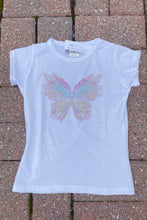 Load image into Gallery viewer, girls pastel butterfly tee
