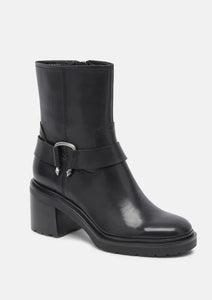 harness leather bootie
