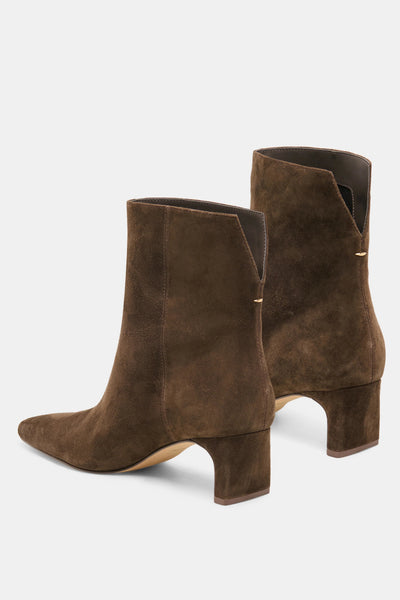 Suede Block Heel Bootie