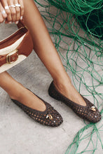 Load image into Gallery viewer, woven leather ballet flat with charm
