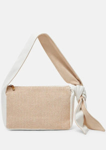 raffia knot handle bag