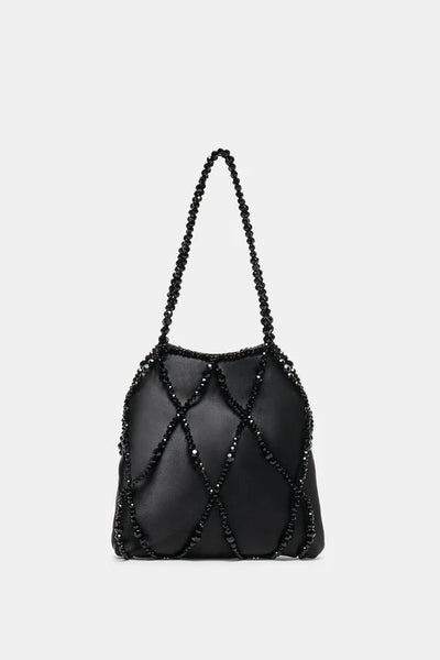 Bead + Satin Shoulder Bag