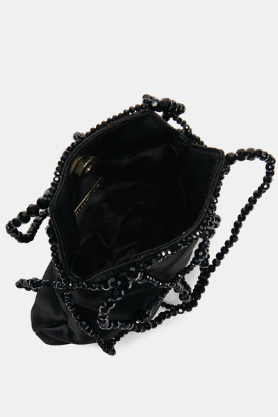 Bead + Satin Shoulder Bag